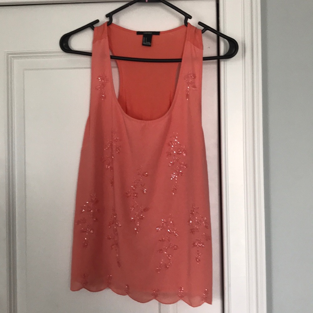 Coral beaded tank